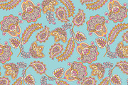 6 Asian Paisley seamless patterns, a Pattern Graphic by antalogiya (Thumbnail 6 of 7)