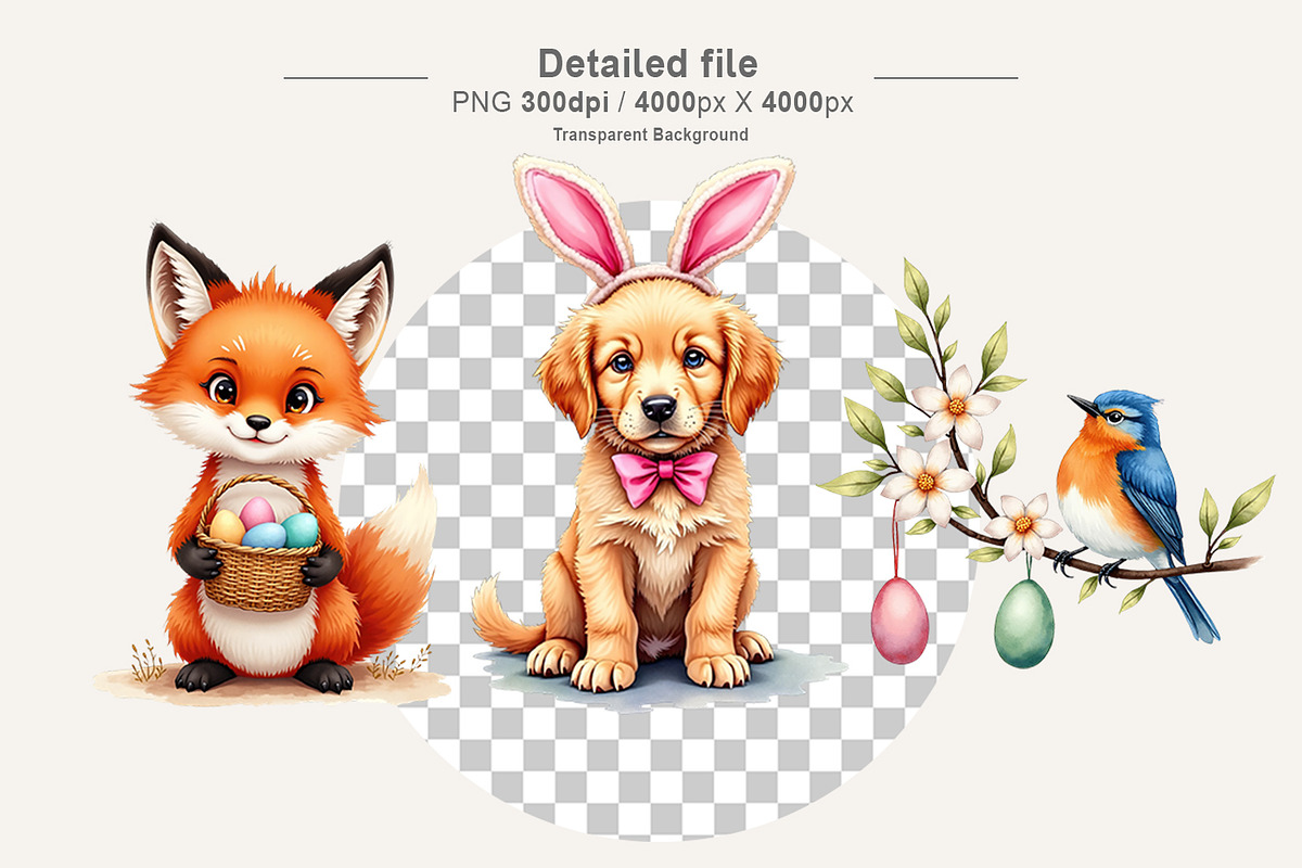 Farmhouse Easter Sublimation PNG, an Illustration by Artnoy (Photo 3 of 8)