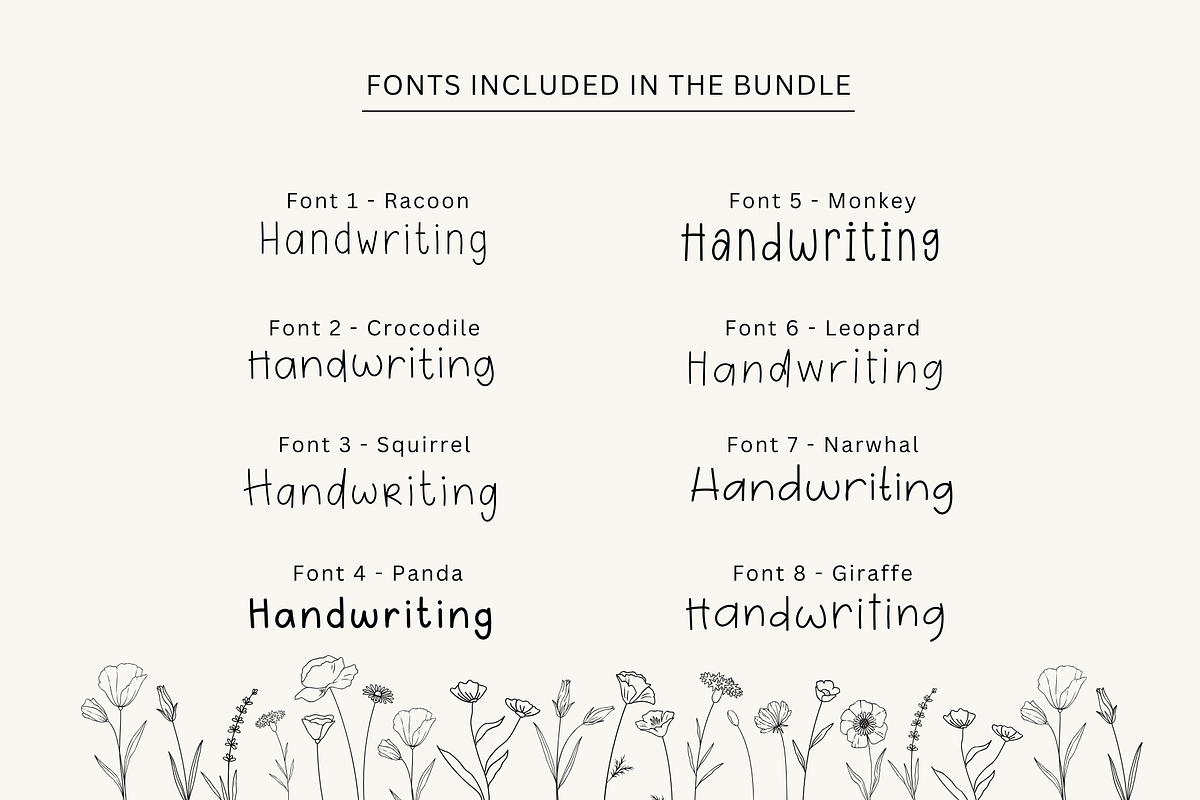 Handwriting Bundle 1, a Handwritten Font by Sofia Skoog (Photo 2 of 9)
