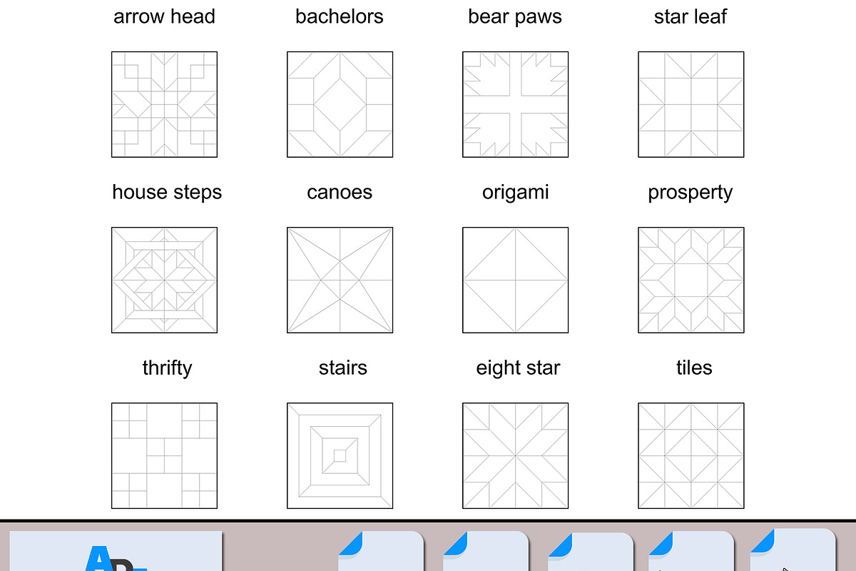 Barn Quilt Blocks Geometric Patterns, a Graphic by AtacanDigital (Photo 2 of 5)