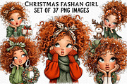 Christmas Fashion Girl Clipart, an Illustration by Craft Nest (Thumbnail 1 of 6)