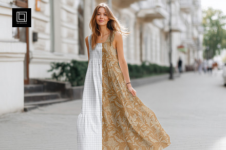 Loose Strappy Summer Dress Mockup, a Shirt Mockup by 1001 mockups