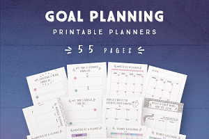 Goal Planning Printables 55 Pages