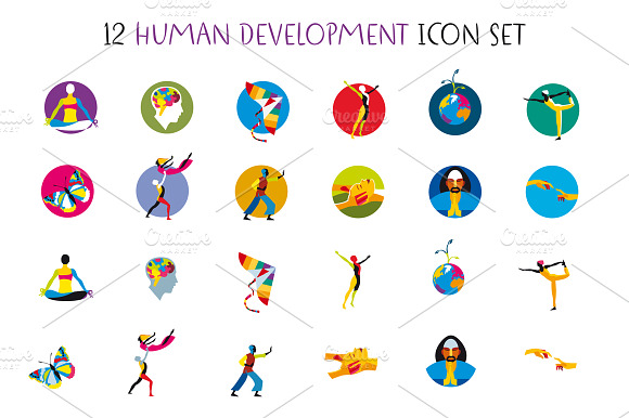 Human Development Icons Set