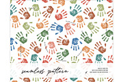 Messy DIY HandPrints Kids pattern, a Pattern Graphic by Milatoo (Thumbnail 1 of 4)