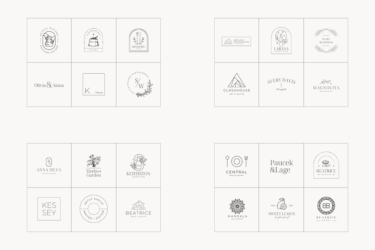 Minimal Logo Kit Bundle Volume 2, a Branding & Logo Template by Studio Kumo (Photo 5 of 13)