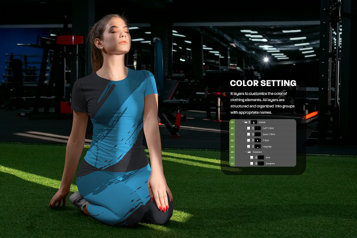 Sports T-Shirts and Leggings Mockups, a Shirt Mockup by Grow Design Craft Studio (Photo 2 of 7)