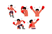 Boxing Man Character Vol 2, a Sport Illustration by SLAB! Design (Thumbnail 3 of 3)