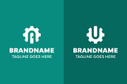 Letter A and U Gear Cog Logo Set, a Branding & Logo Template by Pray Art Design Studio (Thumbnail 2 of 2)