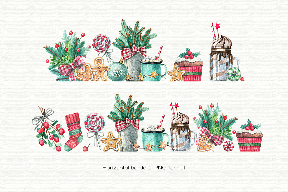 Christmas Collection, a Decorative Illustration by Watercolor by Tonia Tkach (Photo 4 of 9)