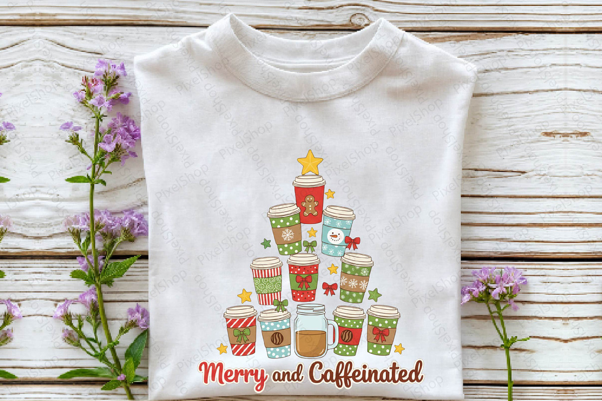 Retro To Be Jolly & Caffeinated Png, an Illustration by DreamPrint404 (Photo 2 of 7)