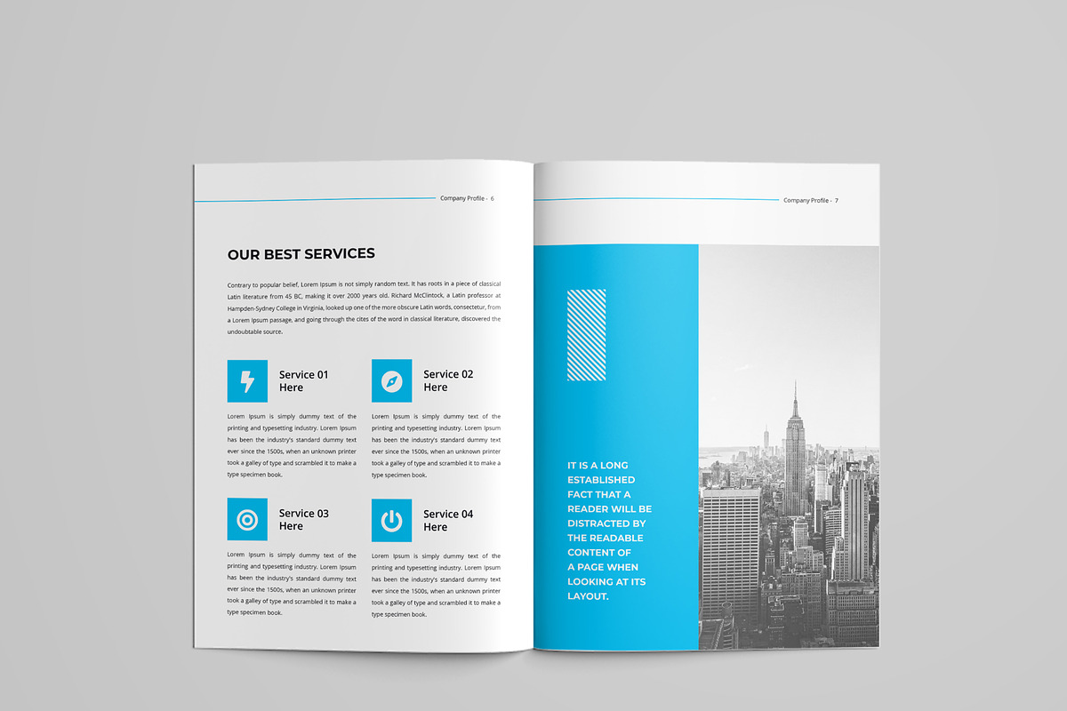 Company Profile Brochure Design, a Brochure Template by mijli (Photo 5 of 13)