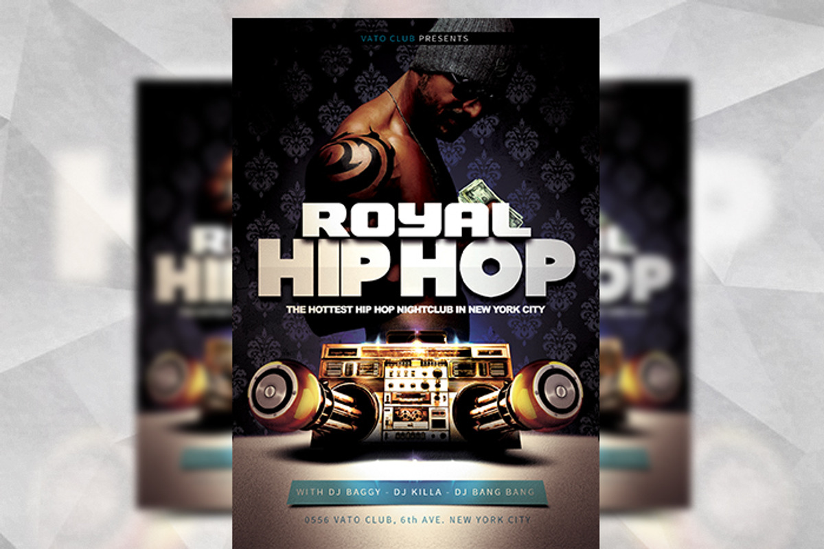 Royal Hip Hop - Flyer Template, a Flyer Template by Flyermarket (Photo 3 of 3)