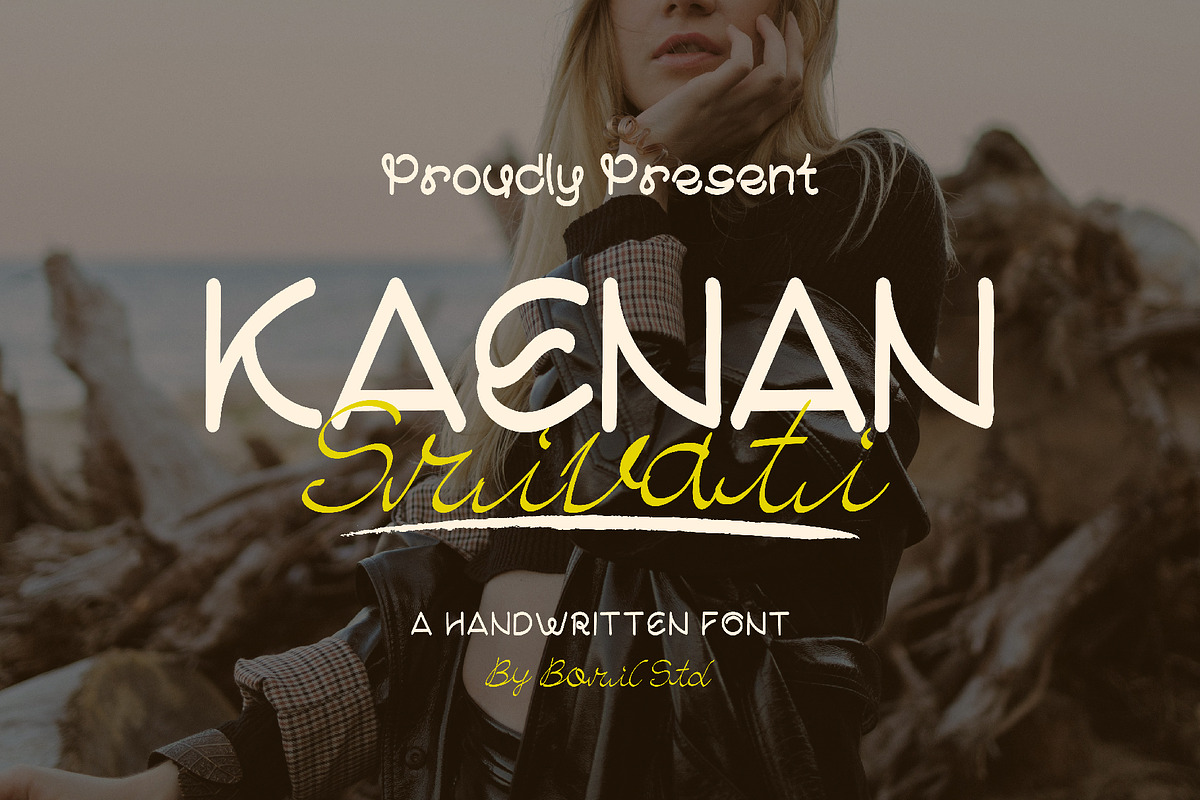 Kaenan Srivati - Handwritten Duo, a Handwritten Font by Boril Std (Photo 1 of 10)