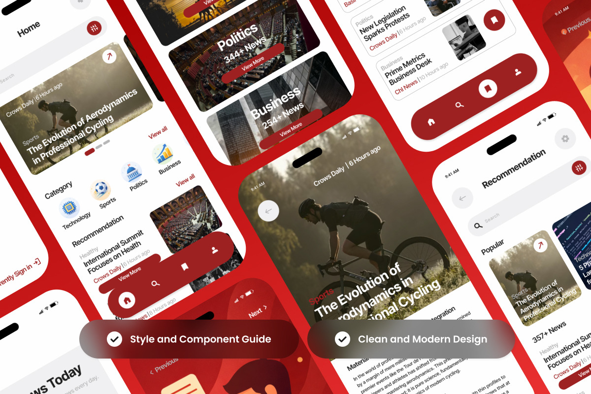 InfoPulse - News & Media Mobile App, an App Template by productype1 (Photo 3 of 5)