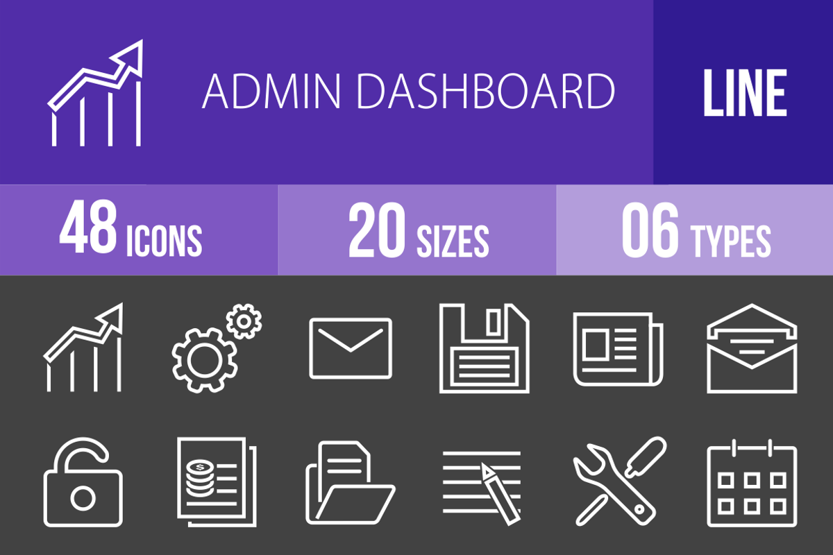 48 Admin Dashboard Line Inverted
