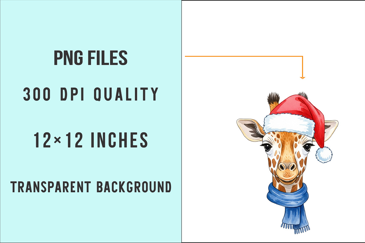 Cute Christmas Animals Clipart, an Illustration by SinaCreation (Photo 6 of 7)