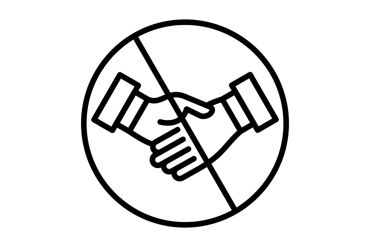 No handshake Line Icon, an Icon by Pexelpy