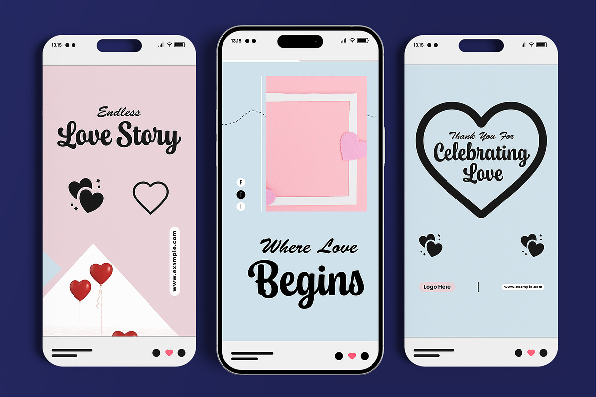 Valentine Love Story Template Design, a Social Media Template by MightyDesign (Photo 3 of 6)
