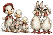 Cute Easter Ducks Clipart, a Graphic by CitraGraphics (Thumbnail 4 of 5)