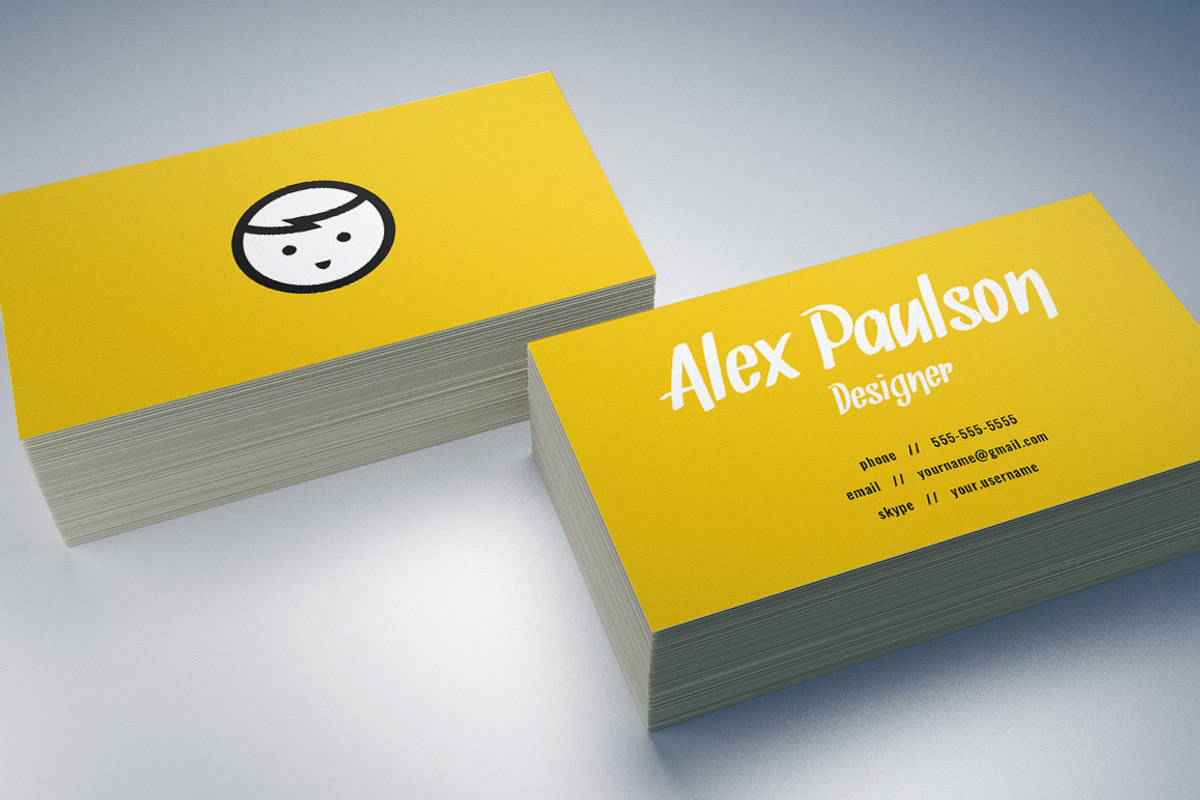 Bright Bold Business Card Design 013, a Business Card Template by Nonaglyph Design (Photo 3 of 5)
