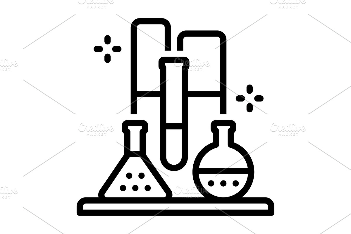 Laboratory workshop black icon, an Outline Icon by Creative priyanka