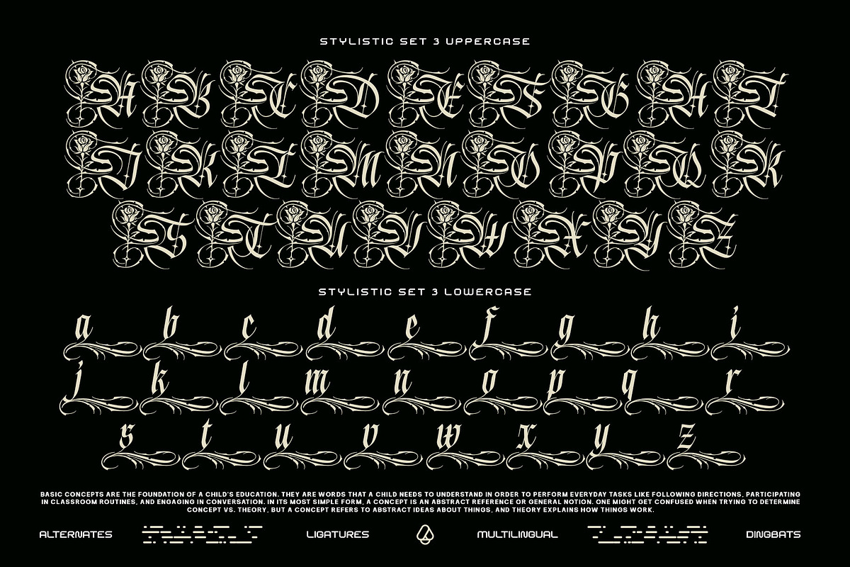 Blink Round Typeface, a Blackletter Font by alit design (Photo 8 of 20)