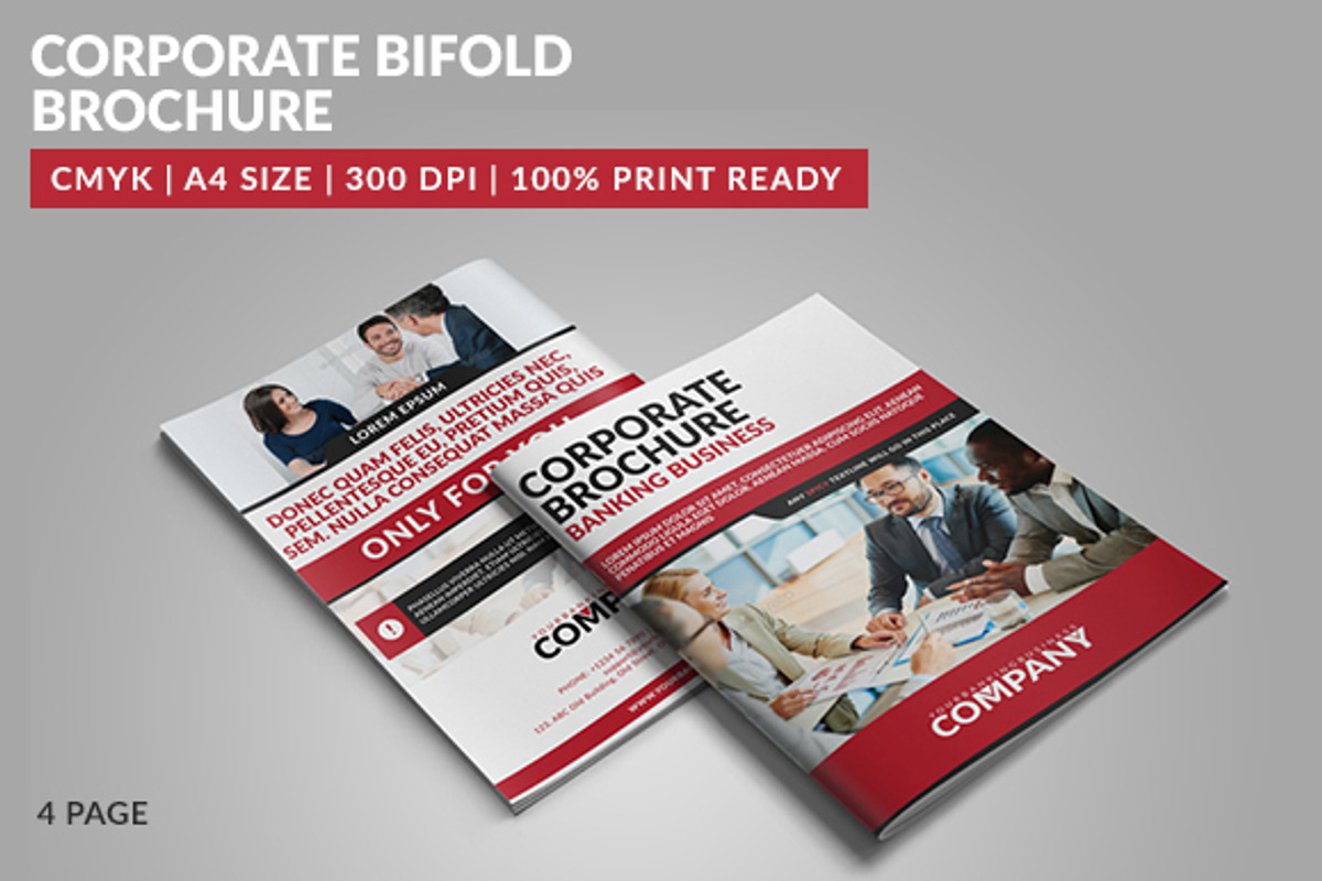 Corporate Bifold Brochure, a Brochure Template by WonderShop (Photo 1 of 5)