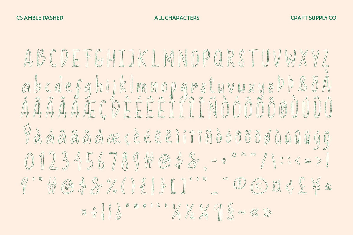 CS Amble Dashed, a Handwritten Font by Craft Supply Co. (Photo 8 of 8)