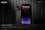 Iphone 15 Mockup, an iPhone Mockup by Hubzway (Thumbnail 1 of 2)