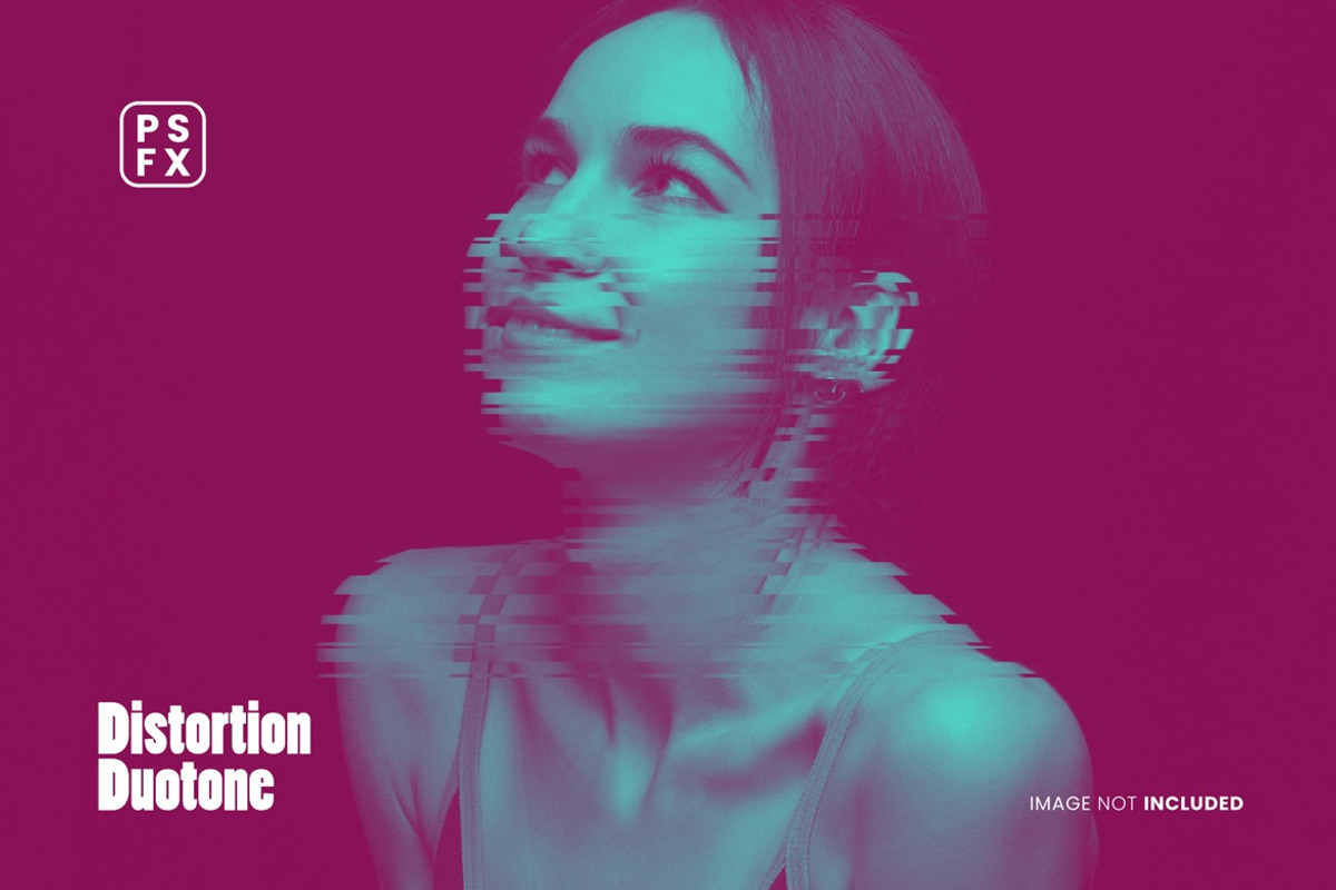 Distortion Duotone Photo Effect, an Action Add-On by WudelMbois Studio (Photo 1 of 3)