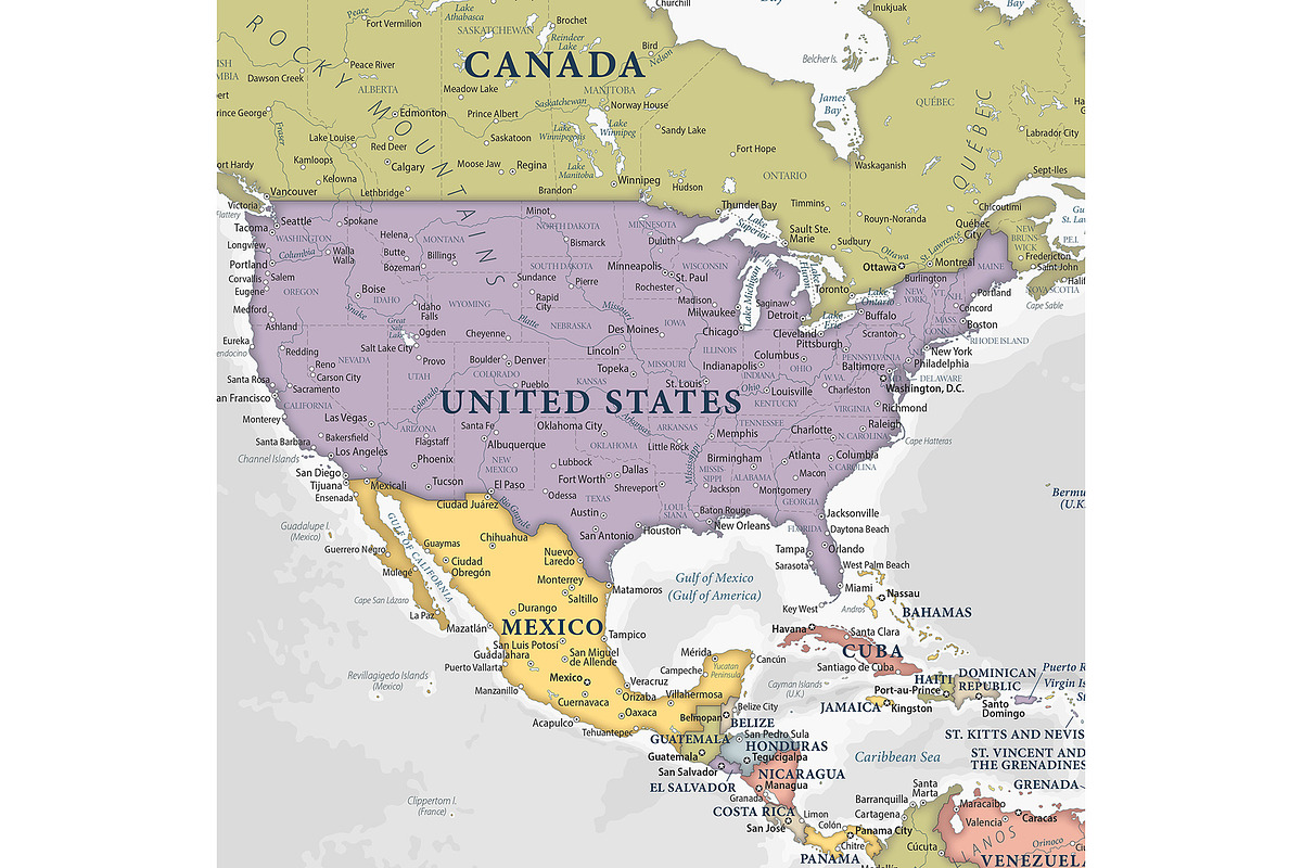 Vector World Map - Large&Detailed, a Decorative Illustration by PorcuPen Works (Photo 2 of 8)