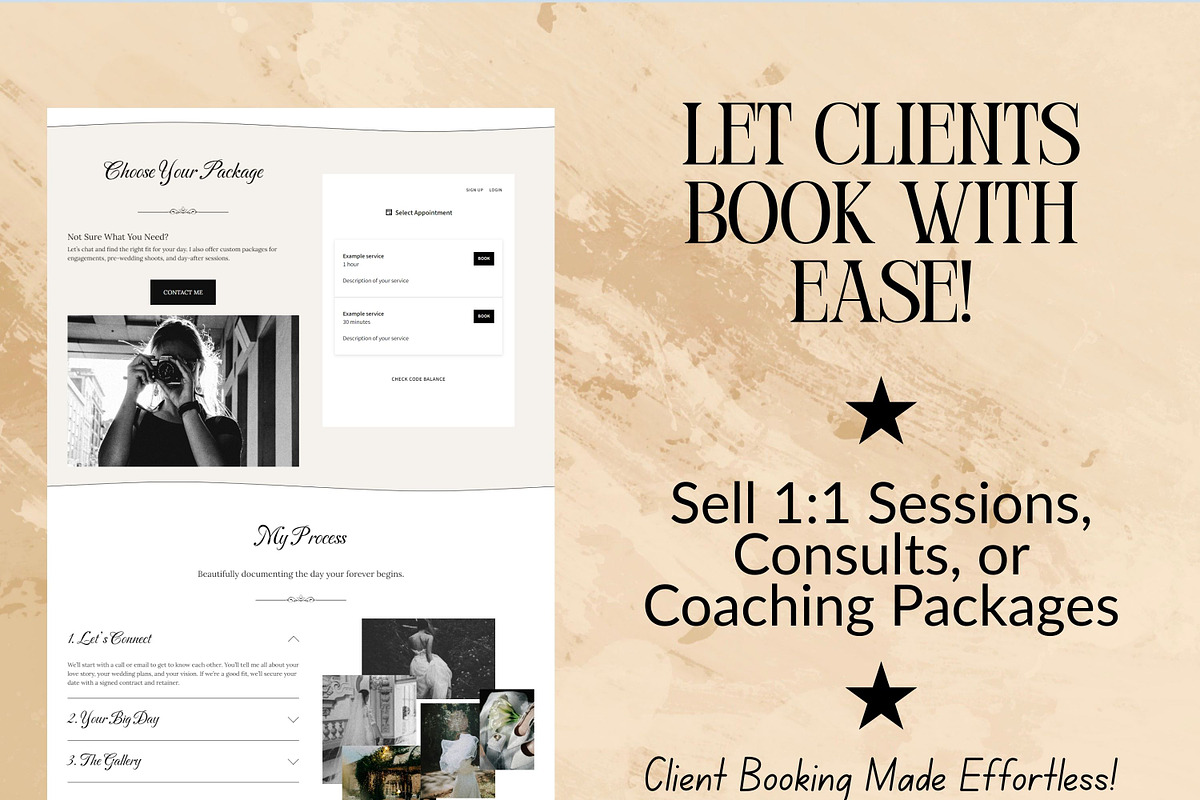 Squarespace Wedding Photographers, a Squarespace Template by Sofia Designs (Photo 4 of 8)