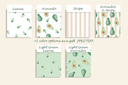 Watercolor Avocado Patterns Set, a Pattern Graphic by Oksana Dovhopol Art (Thumbnail 2 of 11)