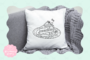 Patisserie Dessert Line Art Clipart, a Decorative Illustration by Blumensdiary (Thumbnail 5 of 7)