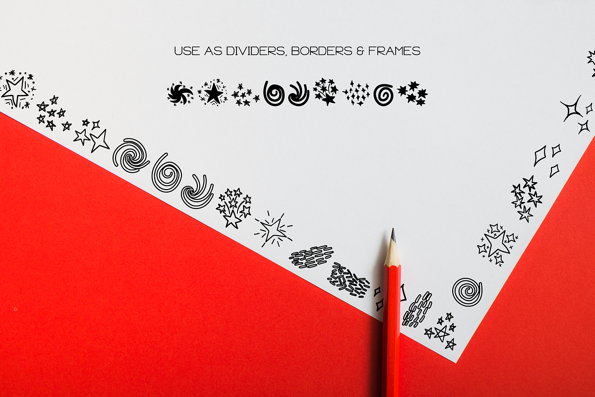 Galaxy Doodles - Dingbats Font, a Symbol Font by WADLEN (Photo 7 of 7)