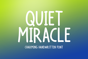 Quiet Miracle Typeface, a Handwritten Font by Seemly Fonts
