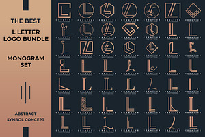 Letter L Logo Bundle Monogram Set