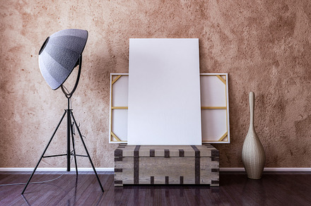 Blank canvas background containing canvas, blank, and wall, an Arts & Entertainment Photo by Pozitivo