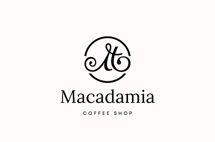 Minimal Coffee Shop Monogram Logo