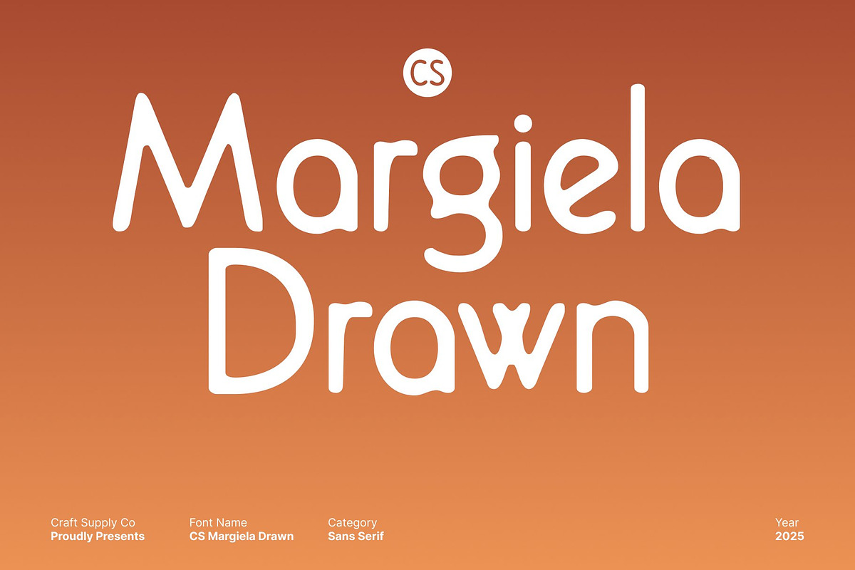 CS Margiela Drawn, a Sans Serif Font by Craft Supply Co. (Photo 1 of 8)