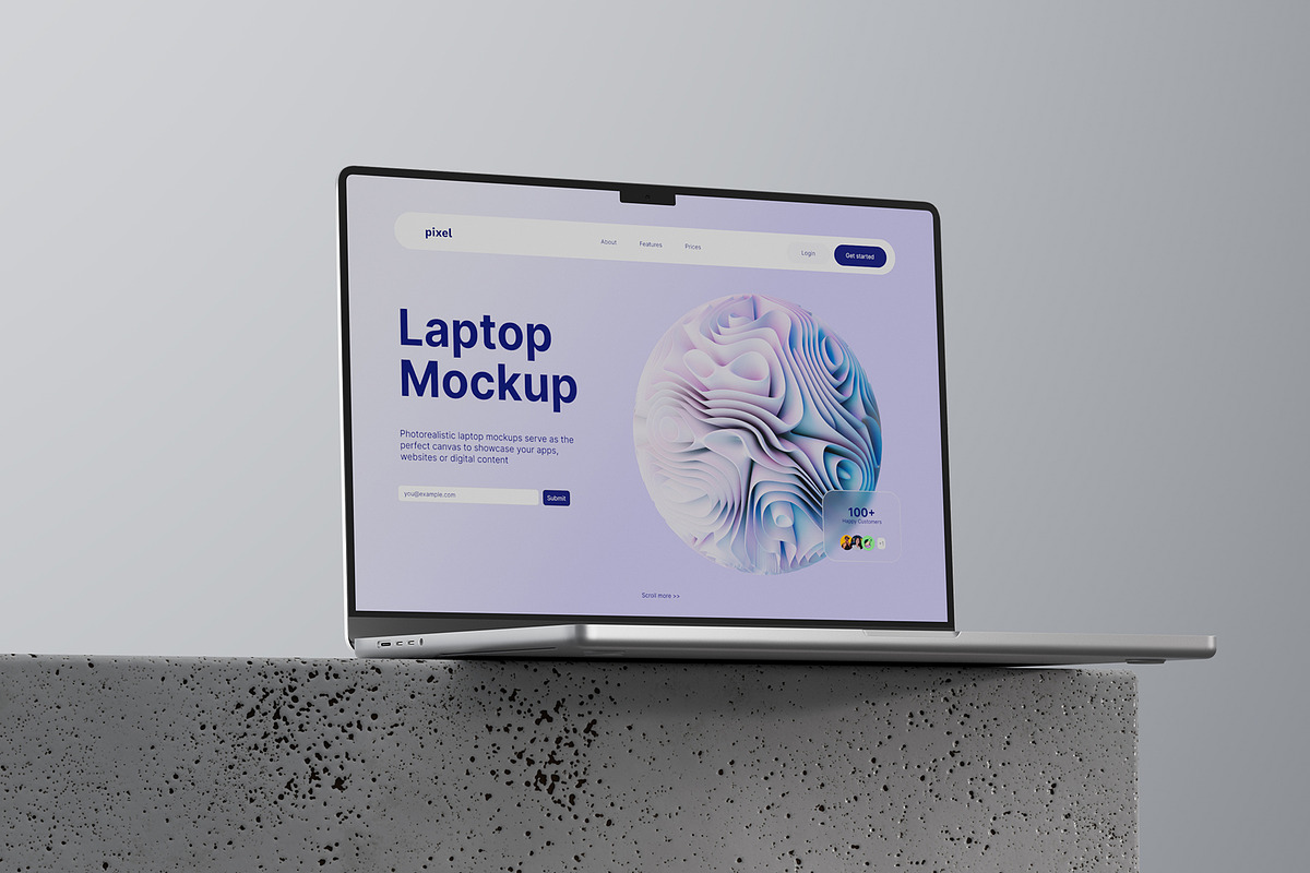 Laptop Screen Mockup, a Mac Mockup by Pixel_Vision_Store (Photo 10 of 12)