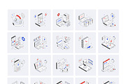 CRM Isometric Icons, an Outline Icon by Vectors Market (Thumbnail 5 of 6)