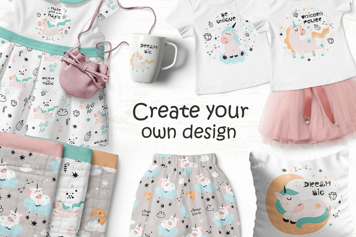Unicorn clipart & pattern, a Graphic by Nafanya (Photo 2 of 13)
