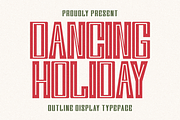 Dancing Holiday - Outline Display, a Sans Serif Font by Pian45 Studio (Thumbnail 1 of 6)