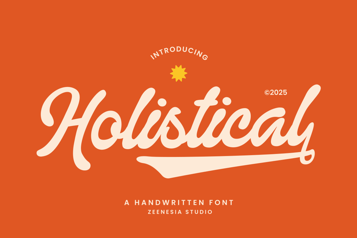 Holistical - A Handwitten Font, a Script Font by zeenesia (Photo 1 of 17)