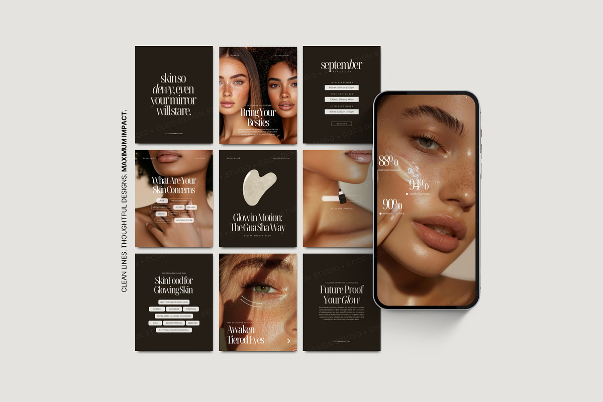 Skincare Instagram Canva Templates, a Social Media Template by COCO Designs (Photo 15 of 21)