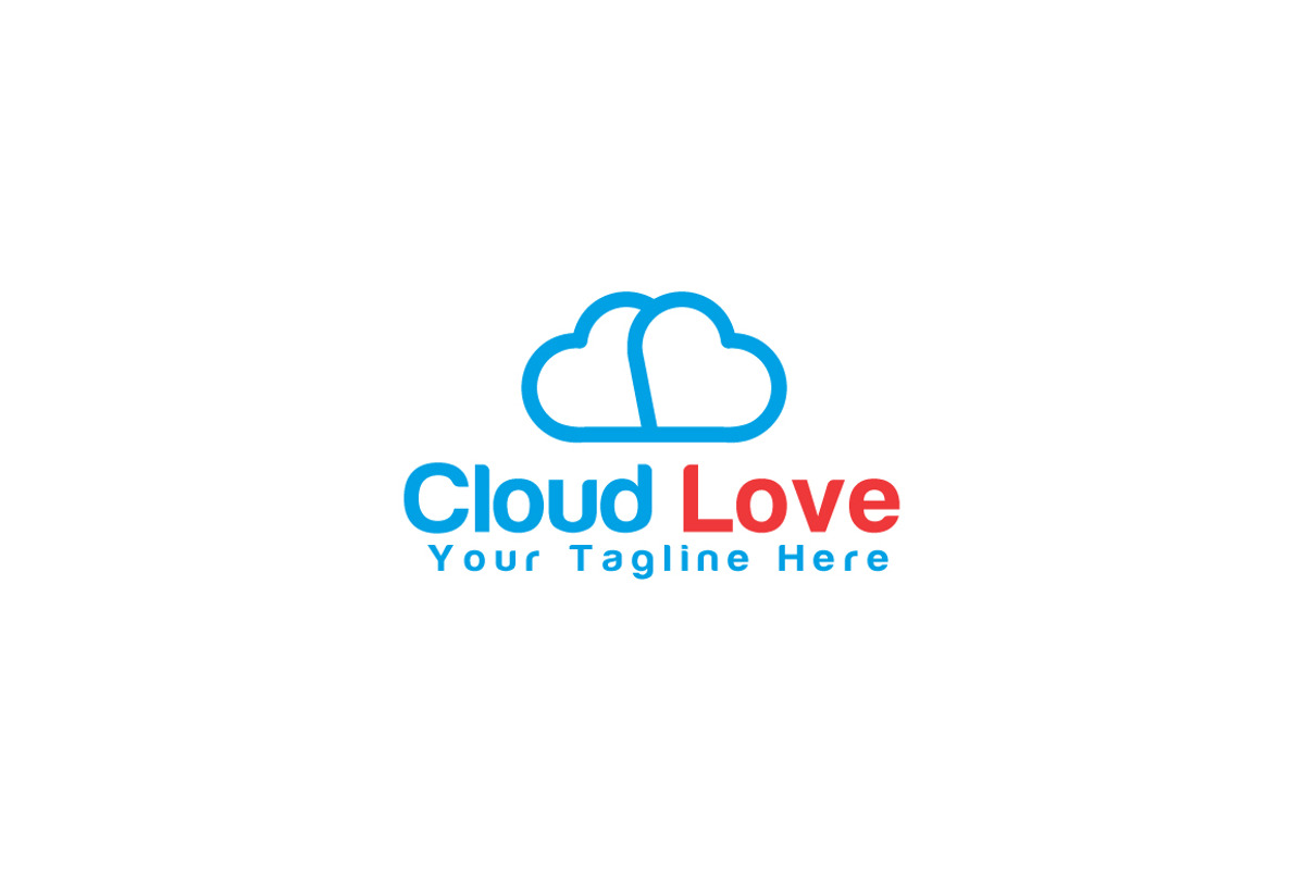 Cloud Love Logo Template, a Branding & Logo Template by Logo20