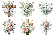 Floral Easter Cross Clipart, an Illustration by DreamPrint404 (Thumbnail 3 of 6)
