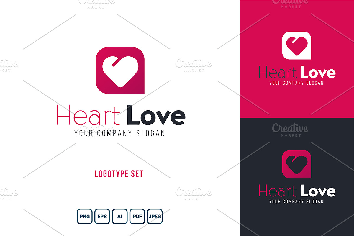 Logotype with Heart, a Branding & Logo Template by Leo Edition (Photo 1 of 11)